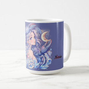 Taza De Café Aesthetic Anime Cancer Zodiac Coffee Mug