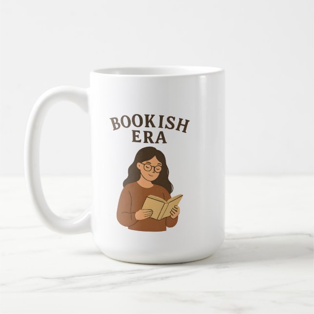 Taza De Café Aesthetic Bookish Era Cozy Reading Girl (Izquierda)