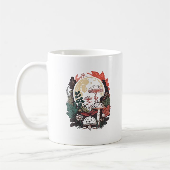Taza De Café Aesthetic Goblincore And Cottagecore Mushroom Gent (Izquierda)