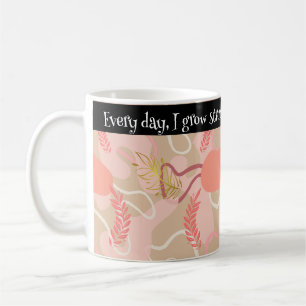 Taza De Café Aesthetic Leaf Design