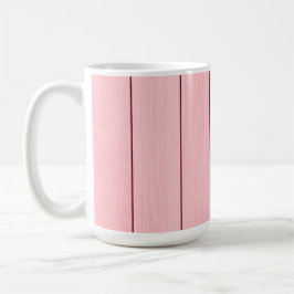 Taza De Café Aesthetic Vertical Wood Pattern Pink Colour 