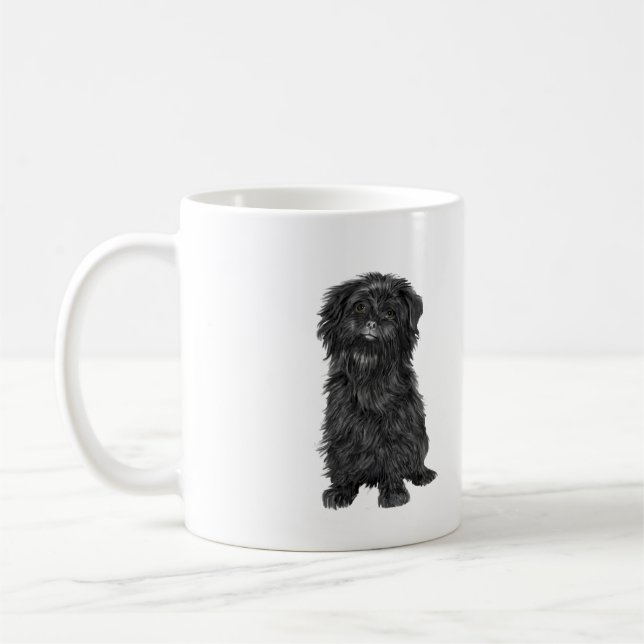 Taza De Café Affenpinscher (A) - negro (Izquierda)
