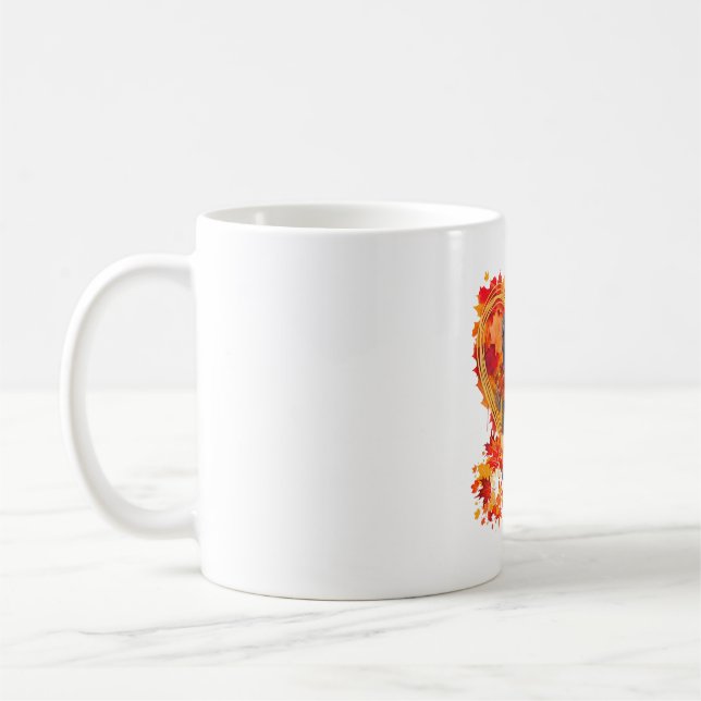Taza De Café Affenpinscher Con Corazón De Hojas De Otoño (Izquierda)