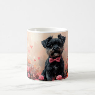 Taza De Café Affenpinscher con Rosas - Día de San Valentín