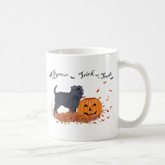 Taza De Café Affenpinscher Halloween (Derecha)