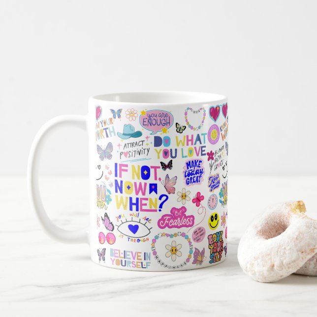 TAZA DE CAFÉ AFFIRMATIONS COFFEE MUG (Con donut)
