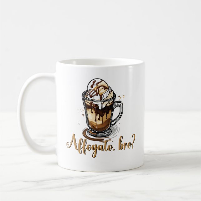 Taza De Café Affogato, hermano, Cafeína Lover café italiano (Izquierda)