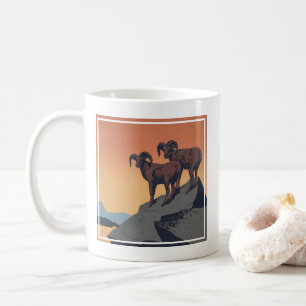 Taza De Café Afiche de época que promueve el viaje a parques na