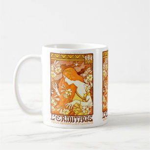 Taza De Café Afiche de época revista francesa Art Nouveau Mujer