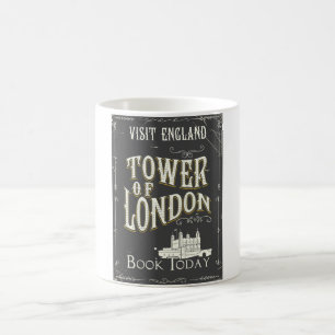 Taza De Café Afiche de la Torre de Londres Inglaterra