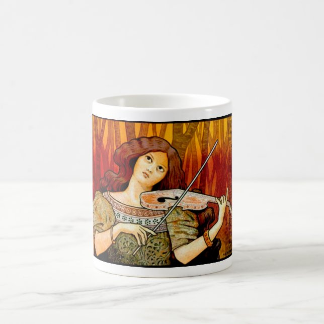 Taza De Café Afiche de la Violin de Música de Lecons (Centro)
