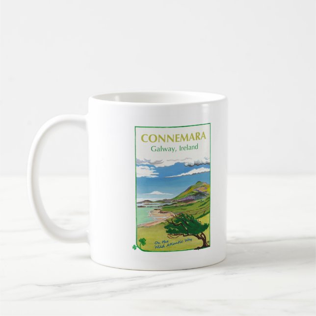 Taza De Café Afiche de viaje de Connemara Mug (Izquierda)
