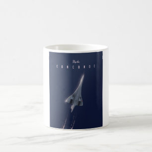 Taza De Café Afiche de viaje de Fly The Concorde