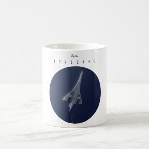 Taza De Café Afiche de viaje de Fly The Concorde