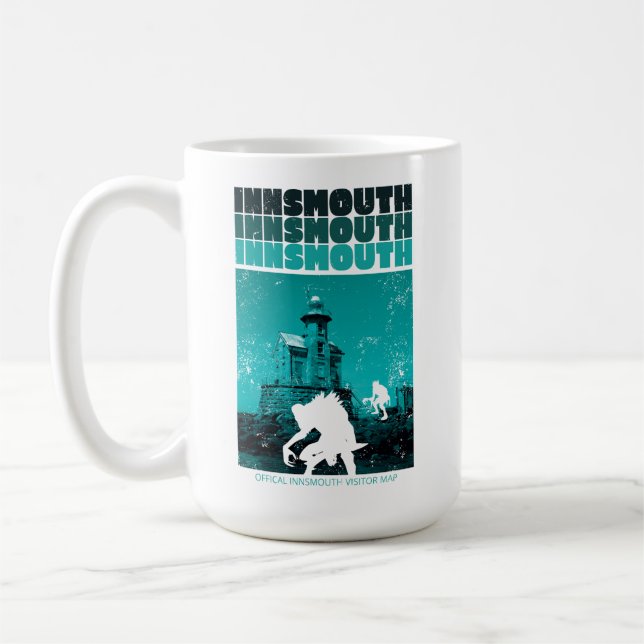 Taza De Café Afiche de viaje de Innsmouth (Izquierda)