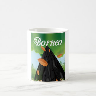 Taza De Café Afiche de viaje de la selva tropical de Borneo