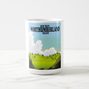 Taza De Café Afiche de viaje de Northumberland ingland