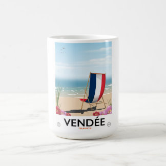 Taza De Café Afiche de viaje de playa de Francia