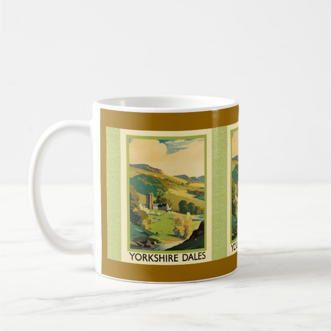 Taza De Café Afiche de viaje de Yorkshire Dales (Izquierda)