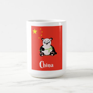 Taza De Café Afiche de viaje del China Panda.