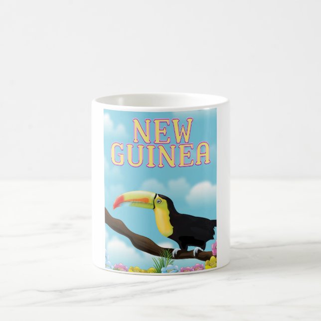 Taza De Café Afiche de viaje para turistas de Nueva Guinea (Centro)