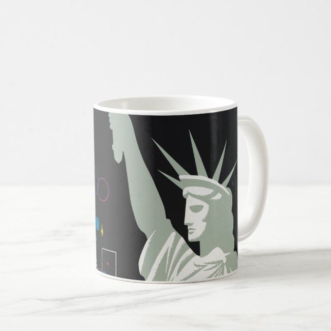 Taza De Café Afiche De Viajes Para Volar Northwest Airlines (Anverso derecho)