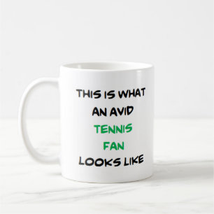 Taza De Café aficionado al tenis, ávido