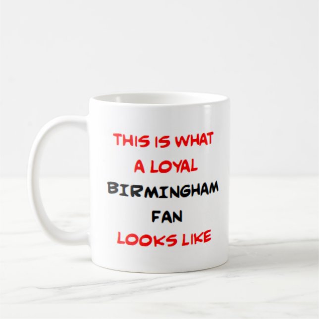 Taza De Café aficionado de Birmingham, leal (Izquierda)