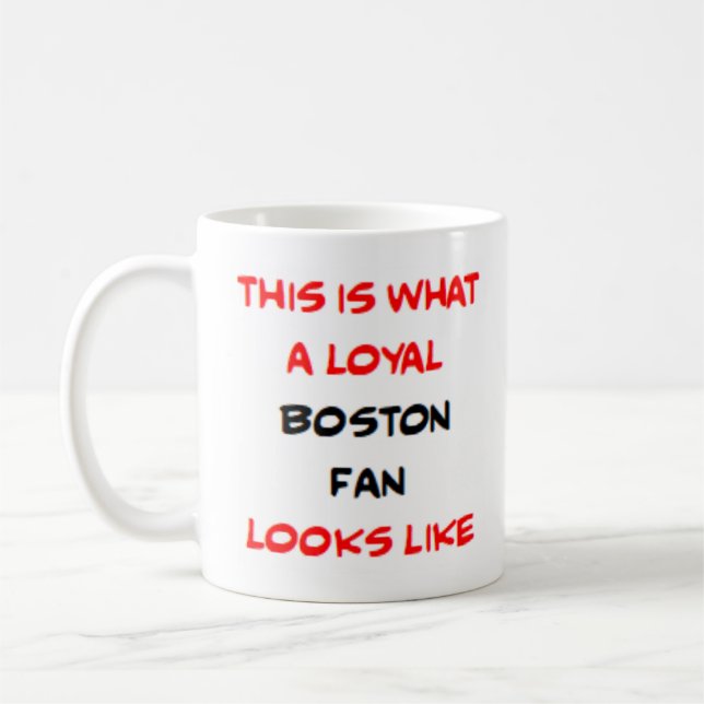 Taza De Café aficionado de boston, leal (Izquierda)
