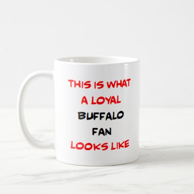 Taza De Café aficionado de Búfalo, leal (Izquierda)