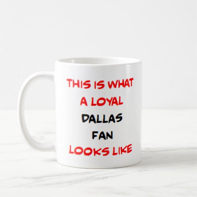 Taza De Café aficionado de Dallas, leal (Izquierda)