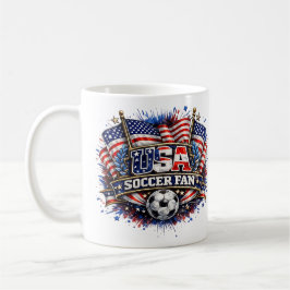 Taza De Café AFICIONADO DE FÚTBOL DE EE. UU. | Americano