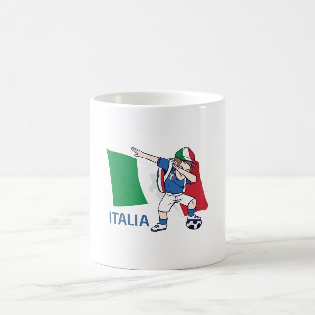 Taza De Café Aficionado de fútbol de Italia niño dabbing (Centro)