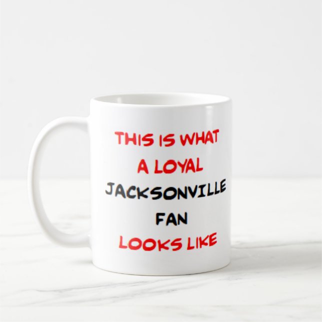 Taza De Café aficionado de Jacksonville, leal (Izquierda)