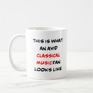 Taza De Café aficionado de la música clásica, ávido
