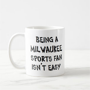 Taza De Café aficionado de los deportes de Milwaukee, siendo