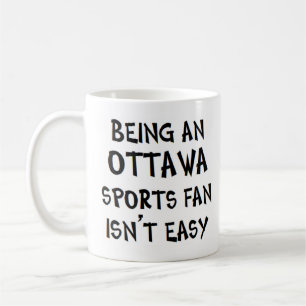 Taza De Café aficionado del deporte de Ottawa, siendo