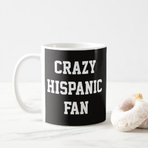 Taza De Café Aficionado hispano loco, divertido baloncesto mexi