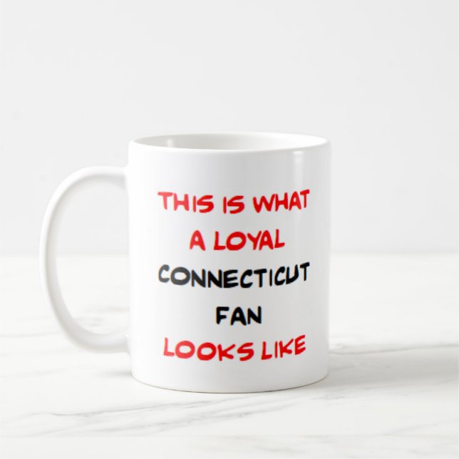 Taza De Café aficionado leal de Connecticut (Izquierda)