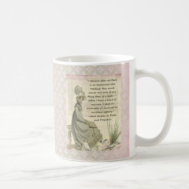 Taza De Café Aficionados a los libros de Jane Austen (Derecha)