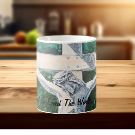 Taza De Café Afirma/Escritura Juan3:16 Arte Original Pintado a 