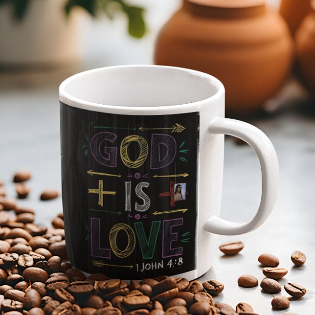 Taza De Café Afirmación divina: Dios es amor (Subido por el creador)
