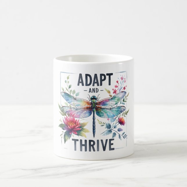 Taza De Café Afirmación positiva de la libélula (Centro)