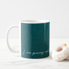 Taza De Café Afirmación Positiva Sleek Green/Gold