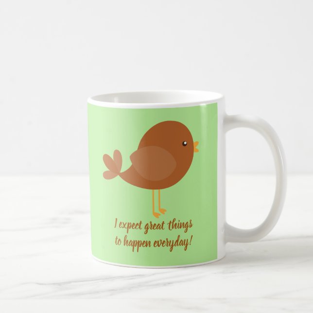 Taza De Café Afirmación positiva sobre el tema de las aves (Derecha)