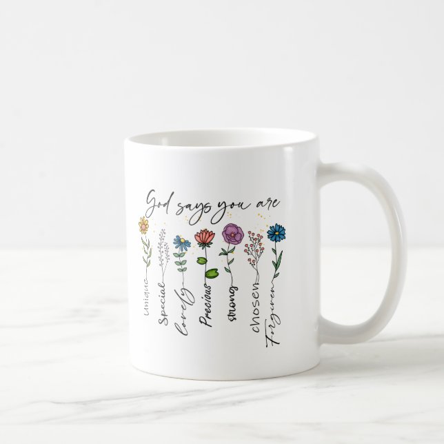 Taza De Café Afirmaciones de Dios (Derecha)