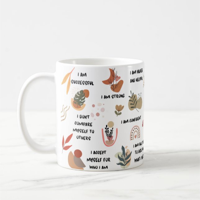 Taza De Café Afirmaciones del Boho Daily Reminders (Izquierda)