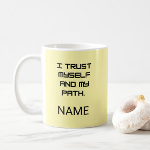 Taza De Café Afirmaciones inspiradoras y regalos de confianza e
