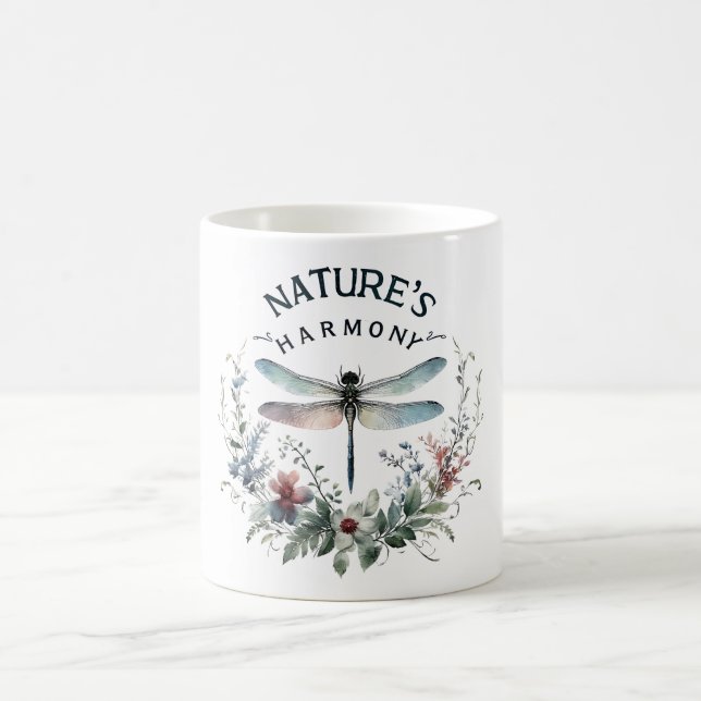 Taza De Café Afirmaciones positivas de la libélula (Centro)