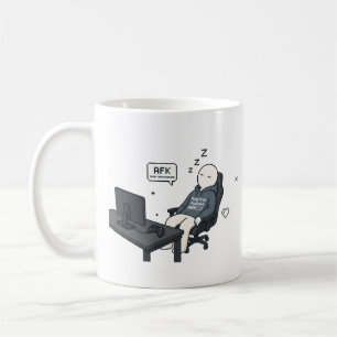 Taza De Café AFK Lejos Del Teclado Chiste De Jugador Meme